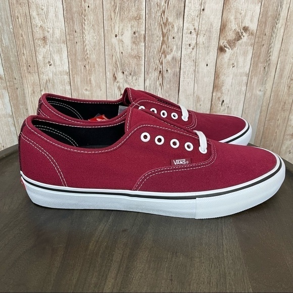 Vans Authentic Pro Low Top Sneaker Rumba Red Port Royale Size 8 Women - Picture 4 of 11